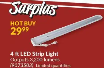 Princess Auto SURPLUS 4 ft LED strip light offer