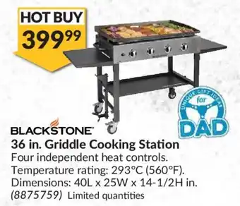 Princess Auto BLACKSTONE 36 in. griddle cooking station offer