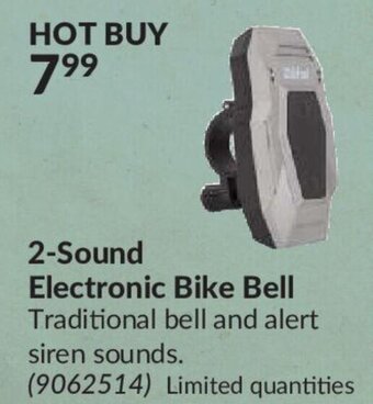 Princess Auto 2-sound electronic bike bell offer