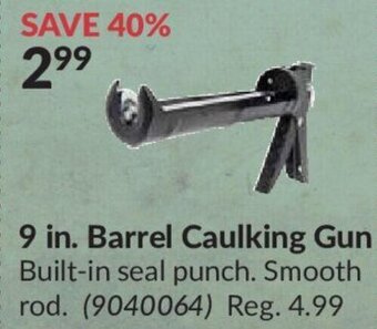 Princess Auto 9 in. barrel caulking gun offer