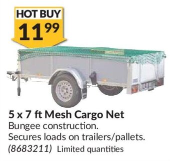 Princess Auto 5 x 7 ft mesh cargo net offer