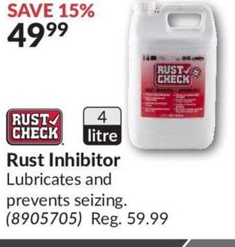 Princess Auto Rust Check Rust Inhibitor offer