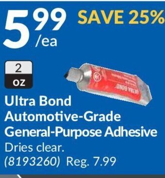Princess Auto Permatex Ultra Bond Automotive-Grade General-Purpose Adhesive offer
