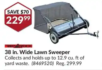 Princess Auto Red Rock 38 in. Wide Lawn Sweeper offer