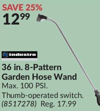 Princess Auto Industro 36 in. 8-Pattern Garden Hose Wand offer