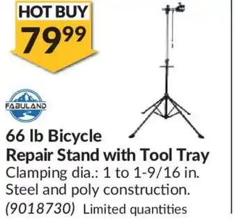 Princess Auto Fabuland 66 lb Bicycle Repair Stand with Tool Tray offer