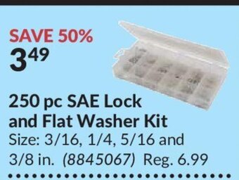 Princess Auto 250 pc SAE Lock and Flat Washer Kit offer