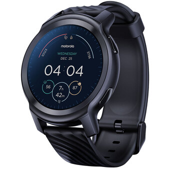 Best Buy Motorola moto Watch 100 42mm Smartwatch with Heart Rate Monitor - Phantom Black offer