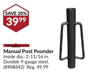 Princess Auto Red Rock Manual Post Pounder offer