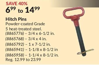 Princess Auto Hitch Pins offer
