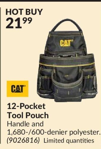 Princess Auto Cat 12-Pocket Tool Pouch offer