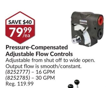 Princess Auto Pressure-Compensated Adjustable Flow Controls offer