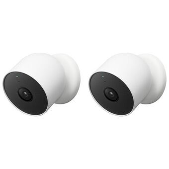 Best Buy Google nest cam wire-free indoor/outdoor security camera - 2 pack - white offer