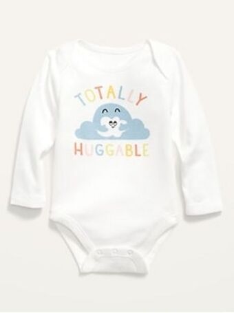 Old Navy Unisex long-sleeve graphic bodysuit for baby offer