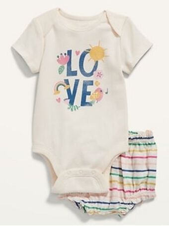 Old Navy Short-sleeve bodysuit and bloomers set for baby offer