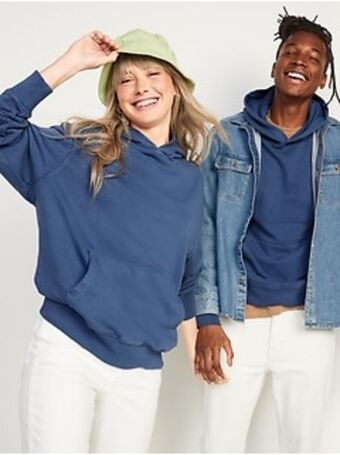 Old Navy Garment-dyed gender-neutral pullover hoodie for adults offer
