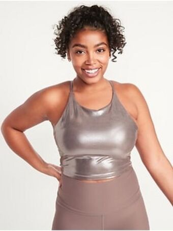 Old Navy Light support powersoft longline sports bra for women offer