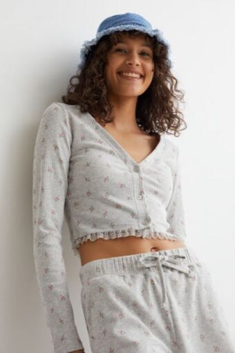 H&M Ribbed jersey cardigan offer