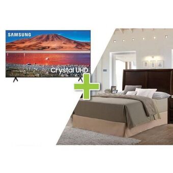 Aaron's 5-piece franklin queen bedroom w/ samsung 50" class 4k uhd smart tv offer