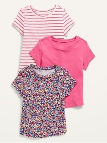 Old Navy 3-pack short-sleeve t-shirt for toddler girls offer