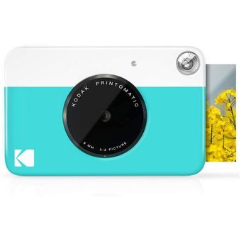 Best Buy Kodak printomatic digital instant print camera (blue), full color prints on zink 2x3 sticky-backed photo paper - print memori offer