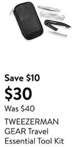 Walmart TWEEZERMAN Gear Travel Essential Tool Kit offer