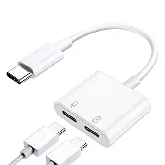 Amazon Usb c to usb c adapter 2 in 1 type c to type c with pd 3.0 fast charging dongle compatible with samsung s22/s21 note20/10 pix offer