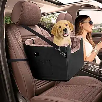 Amazon Fareyy dog booster seat elevated dog car seat - for small dogs under 40 lbs - with storage pocket and clip-on safety leash, w offer