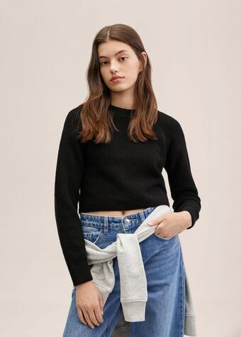 Mango Knitted cropped sweater offer