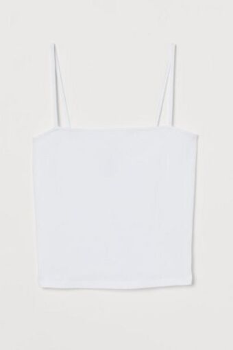 H&M Cropped jersey camisole top offer