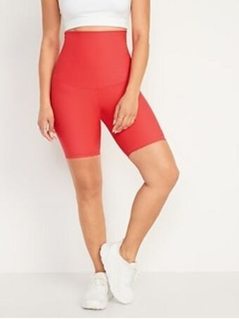 Old Navy Maternity full panel powersoft postpartum support biker shorts -- 8-inch inseam offer