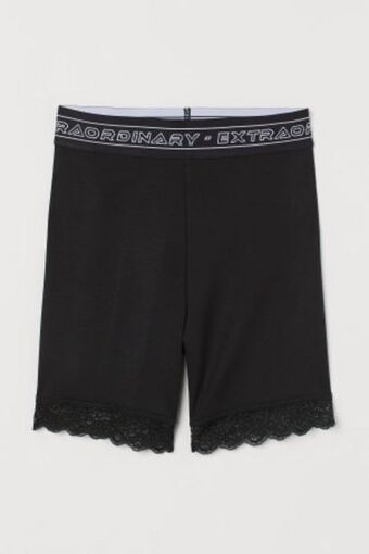 H&M Lace-trimmed bike shorts offer