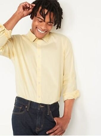 Old Navy All-new slim-fit pro signature performance dress shirt for men offer