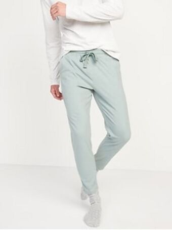 Old Navy Tapered jersey-knit pajama pants for men offer