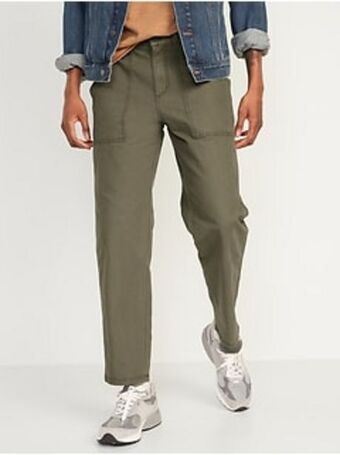 Old Navy Loose taper non-stretch workwear pants for men offer