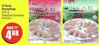 FreshCo O'Tasty Dumplings 567g offer