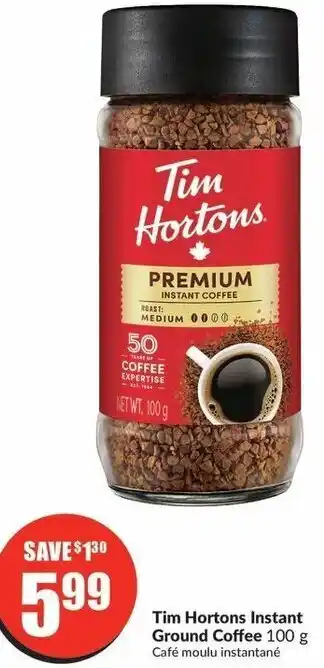 FreshCo Tim Hortons Instant Ground Coffee 100g offer