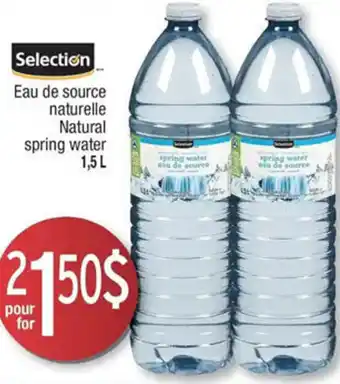 Jean Coutu Eau De Source Naturelle Natural Spring Water 1,5L offer
