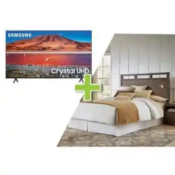 Aaron's 5-piece tobak queen bedroom w/ samsung 50" class 4k uhd smart tv offer