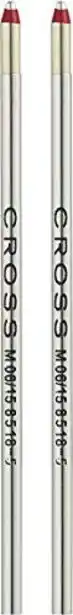 Amazon Cross mini ballpoint pen refill, medium red, fits tech 3, autocross, compact, leather accessory pens 2 per card (8518-5) offer