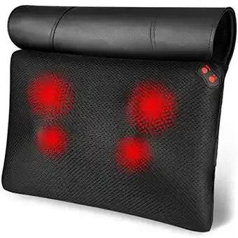 Amazon Shiatsu neck back massager, kneading shoulder massage pillow with heat - for back, neck, shoulders, waist, foot, relieve body offer