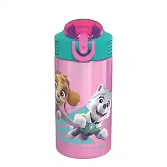 Amazon Zak designs 18/8 stainless steel kids water bottle with flip-up straw locking spout cover, durable cup for sports or travel ( offer