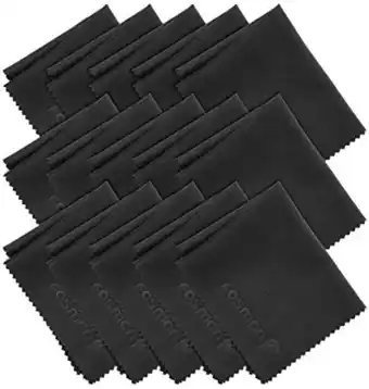 Amazon Microfiber cleaning cloths (15 pack), fosmon 6 x 7 inch dust rag towels for eyeglasses, lcd screen, digital video camera lens offer