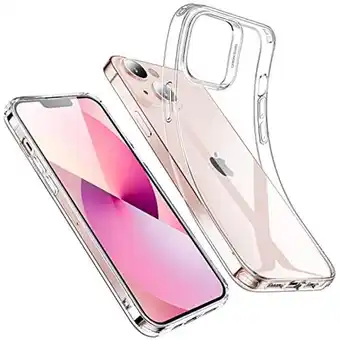 Amazon Esr clear case compatible with iphone 13 case, crystal-clear shockproof thin silicone case, yellowing-resistant slim transpar offer
