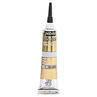 Amazon Pebeo vitrail stained glass effect cerne relief 20-milliliter tube with nozzle, rich gold offer