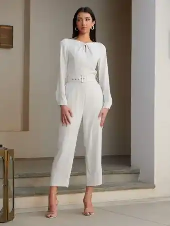 SheIn Motf premium capris belted jumpsuit offer