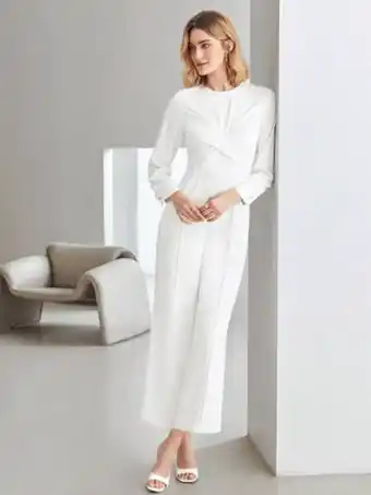 SheIn Motf premium wrap tied back jumpsuit offer