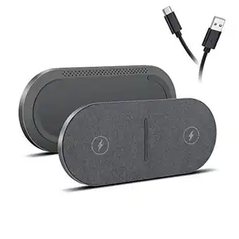 Amazon Dual 20w wireless charging pad,2 in 1 fast wireless charging mat for iphone 13 12 11/pro/pro max/mini/se/x/xs,apple airpods 3 offer