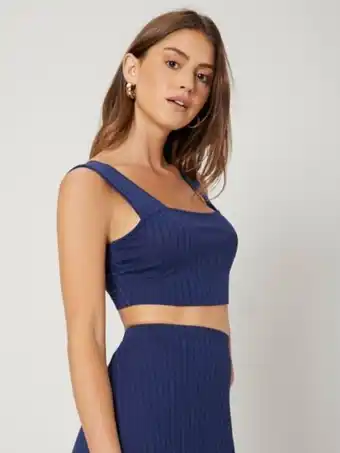 Shein Shein top tank corto de poliéster reciclado oferta