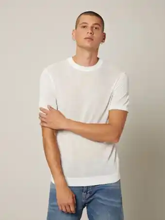 Shein Shein basics hombres top de punto de manga corta de cuello redondo oferta